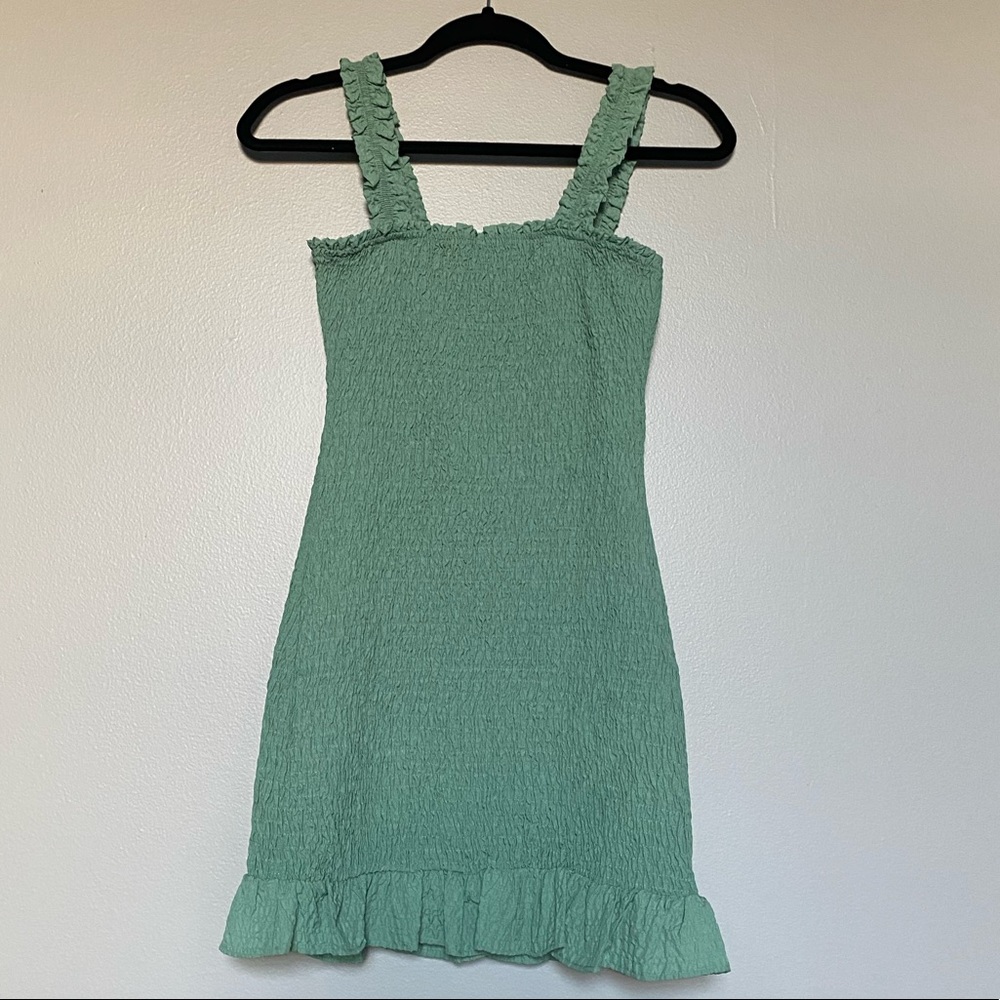 Zara Smocked Ruffle Mini Dress - Picture 2 of 4